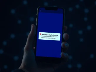 Smartphone screen showing a DeFi slippage warning during the $50M Aave swap MEV bot attack.