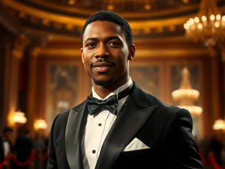 Michael B. Jordan in a tuxedo as the 2026 Oscars Best Actor frontrunner on Polymarket.