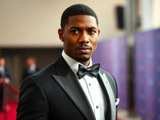 Michael B. Jordan in a tuxedo as the 2026 Oscars Best Actor favorite on Polymarket.