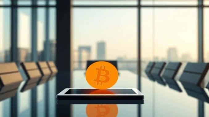 MicroStrategy's strategic $1.3 billion Bitcoin purchase decision in a corporate boardroom setting.