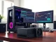 Modern home Bitcoin mining setup showing PC and ASIC miner comparison for 2026 cryptocurrency analysis