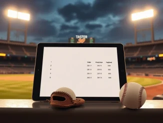 MLB prediction market deal with CFTC and Polymarket shown with baseball and digital tablet.