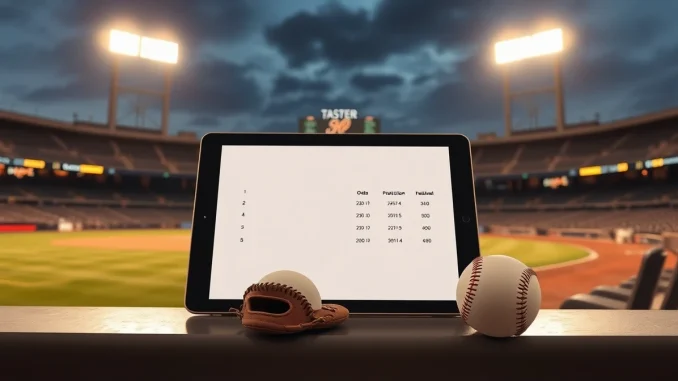 MLB prediction market deal with CFTC and Polymarket shown with baseball and digital tablet.