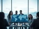 Network state concept showing a digitally-connected global community using blockchain technology for governance.
