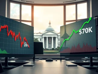 Oil price drop and Bitcoin rally charts amid Trump's conflicting Iran war statements affecting financial markets