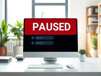 OpenAI ChatGPT interface showing a paused status, representing the halted development of its controversial features.
