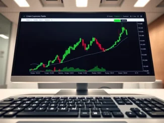 ORBS price chart showing a massive bullish green candlestick on a trading terminal, signaling a cryptocurrency market rally.