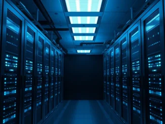 Secure server infrastructure representing Paxos's digital asset issuance platform.