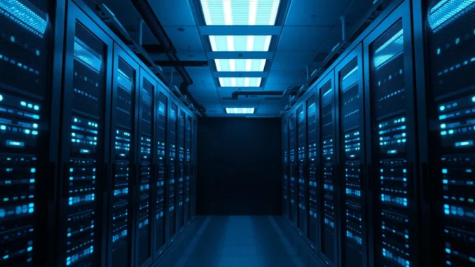 Secure server infrastructure representing Paxos's digital asset issuance platform.