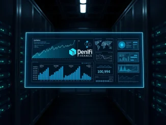 PENDLE Finance DeFi yield trading control panel interface in a data center, representing market dominance.