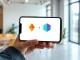 PengoPay multi-chain stablecoin payment platform interface showing Ethereum and Solana integration for secure transactions.