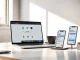 Picsart AI agent marketplace interface on a laptop screen with design tools visible.