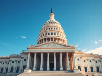 US Capitol building representing new legislation against prediction market insider trading by government officials