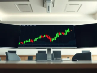 Prediction markets trading chart showing February 2026 pullback after six-month growth streak.