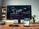 A trading desk monitor shows prediction market data and geopolitical odds, illustrating the surge in event contract trading.