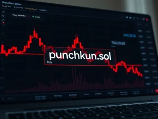 Cryptocurrency trading dashboard showing PUNCH whale wallet activity during 70% price drop