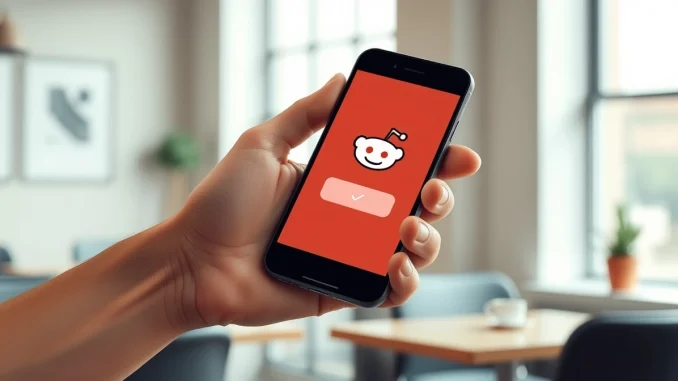 Reddit human verification process shown on a smartphone screen, representing the platform's new bot detection measures.