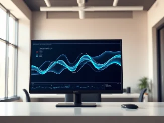 Ripple Digital Prime Broker model concept showing institutional crypto trading data visualization on a professional trading desk.