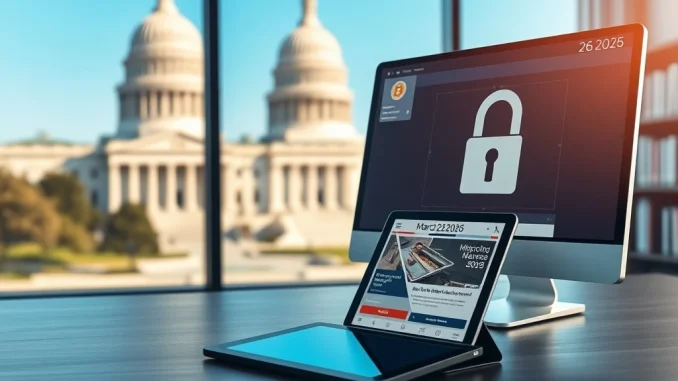Breaking cryptocurrency news coverage for March 26, 2026 featuring regulatory and security developments.
