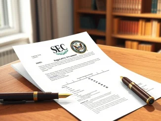 SEC document establishing new digital asset taxonomy on a desk, symbolizing regulatory change.