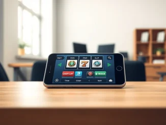 Secure payment methods for slot gaming displayed on a smartphone, highlighting regulated financial transactions.