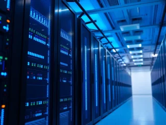 Server room representing Sei Network blockchain infrastructure and the Giga Upgrade.