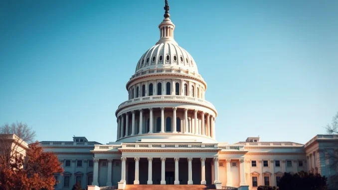US Capitol building representing Senate bill targeting sports betting on prediction markets.