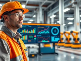Sift Stack software managing real-time sensor data on a factory floor control dashboard for AI-driven manufacturing.