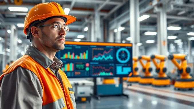 Sift Stack software managing real-time sensor data on a factory floor control dashboard for AI-driven manufacturing.