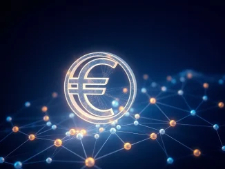 Societe Generale-FORGE EURCV stablecoin integration with the Stellar blockchain network for digital euro transactions.