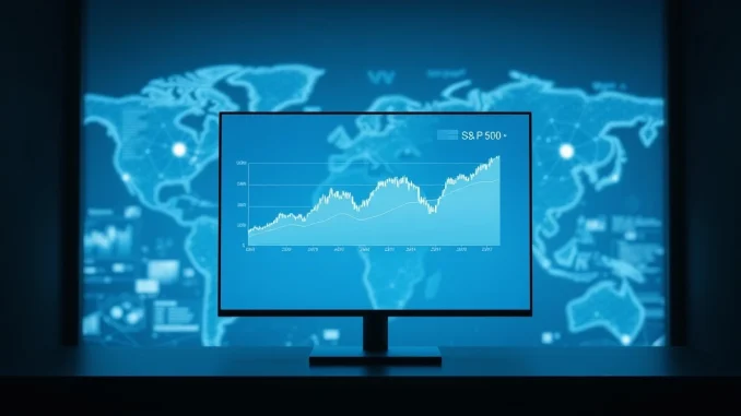 Digital trading interface displaying S&P 500 perpetual futures chart on the Hyperliquid platform.