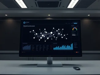 Analytical dashboard visualizing the Sui blockchain network architecture and data flow for market review.