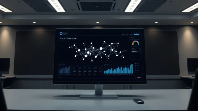 Analytical dashboard visualizing the Sui blockchain network architecture and data flow for market review.