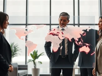 Tazapay team analyzing global cross-border payment infrastructure and transaction flows on a digital display.