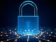 Digital padlock freezing a blockchain network, representing Tether's $4.2B USDT seizure in crypto crime enforcement action.