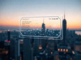 Digital blockchain stock certificate representing the $1 billion tokenized stocks market dominated by Ondo and xStocks.