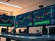 Analyst reviewing TRON cryptocurrency charts and blockchain data on trading desk monitors.
