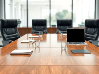 Conference room setting for the Trump administration's science and technology advisory council meeting.