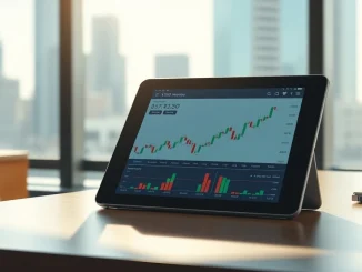 Analysis of TRUMP cryptocurrency market performance and valuation factors on a financial tablet.