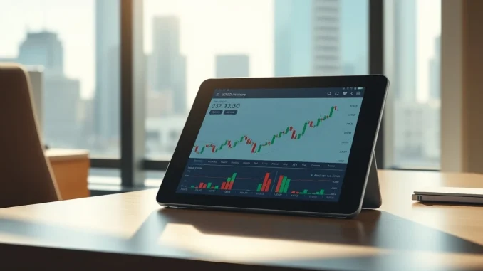 Analysis of TRUMP cryptocurrency market performance and valuation factors on a financial tablet.