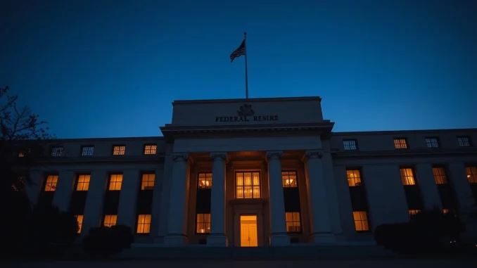Federal Reserve building in Washington D.C. as Trump calls for rate cuts.
