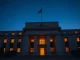 Federal Reserve building in Washington D.C. as Trump calls for rate cuts.