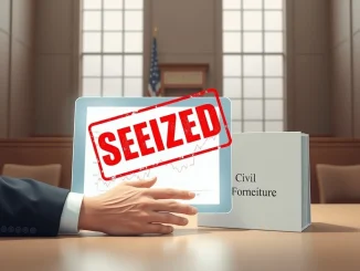 US Department of Justice action to forfeit $3.4 million in Tether USDt from cryptocurrency investment scam.