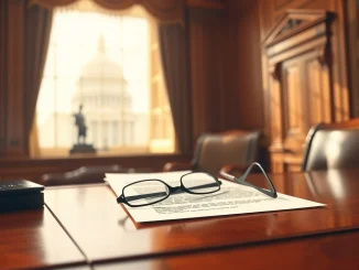 Congressional letter demanding a permanent US CBDC ban on a desk in the Capitol.