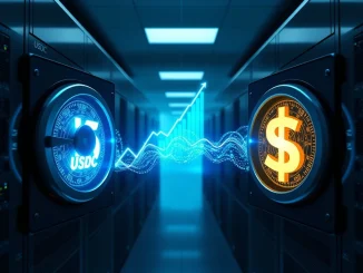 USDC surpasses Tether in record $1.8 trillion stablecoin transaction volume visualization