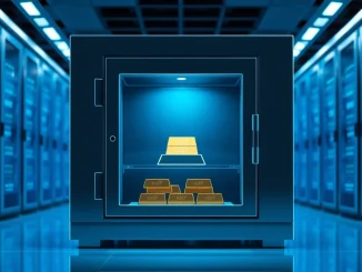 Secure digital vault representing intact collateral after USR stablecoin exploit at Resolv Labs