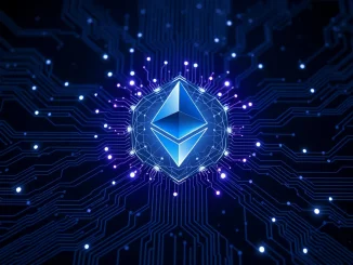 Vitalik Buterin Ethereum Strawmap quantum threat illustration showing futuristic blockchain network.