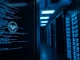 Secure military data center server room with Pentagon seal on screen regarding xAI access.