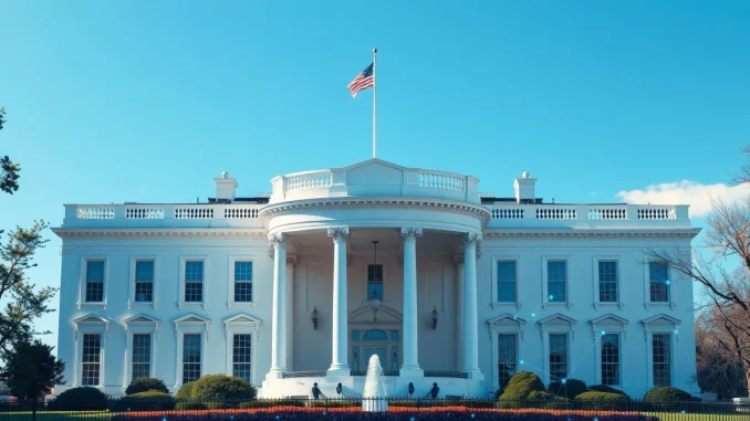 White House with AI network overlay representing the national artificial intelligence policy framework