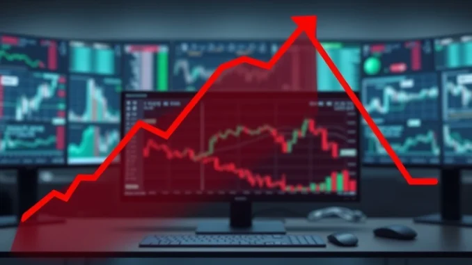 XRP price decline dashboard showing cryptocurrency market losses and trading data analysis